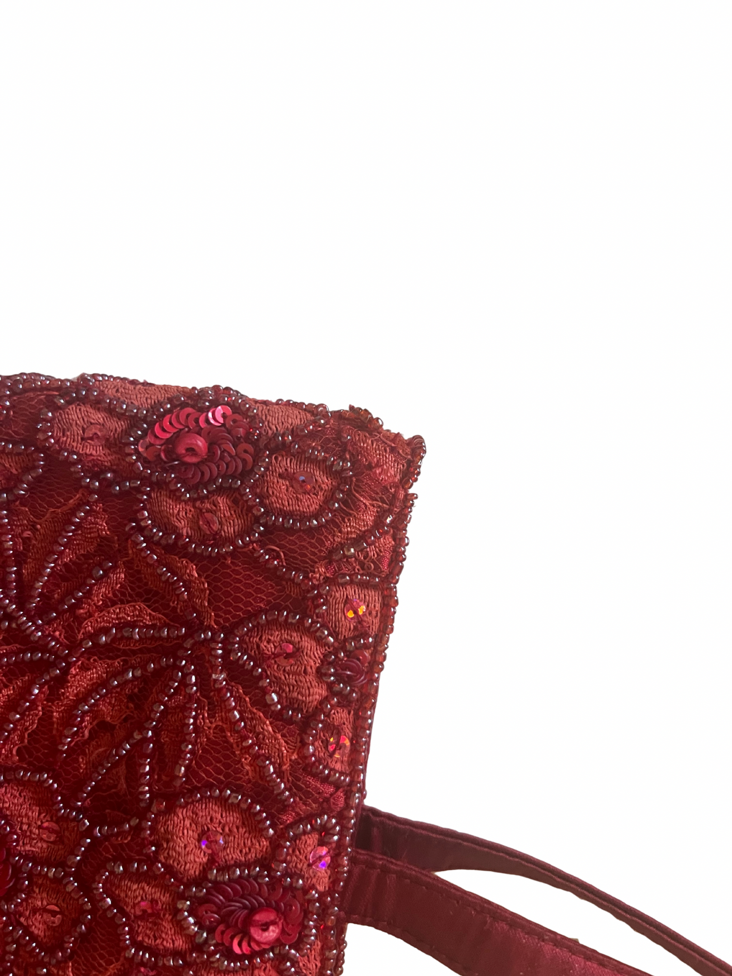 red sequins bag