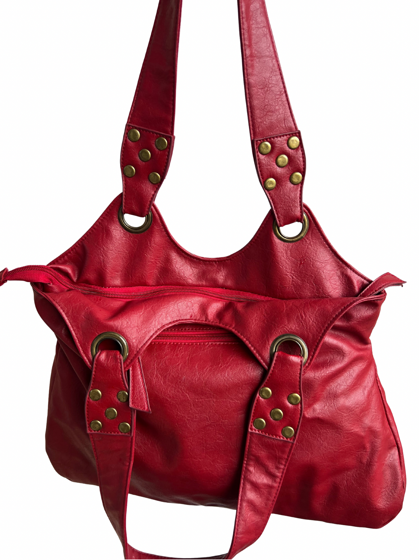 red shoulder bag
