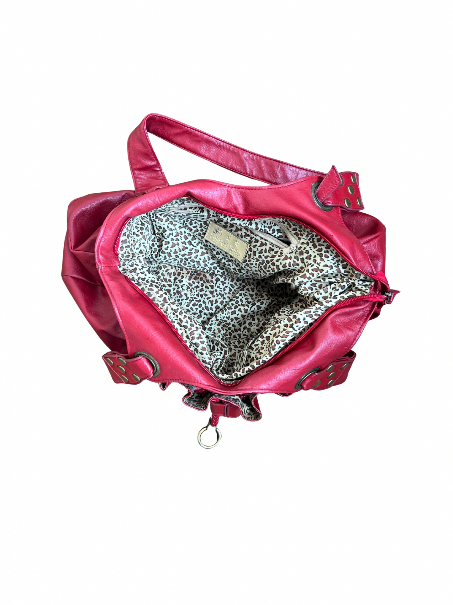 red shoulder bag
