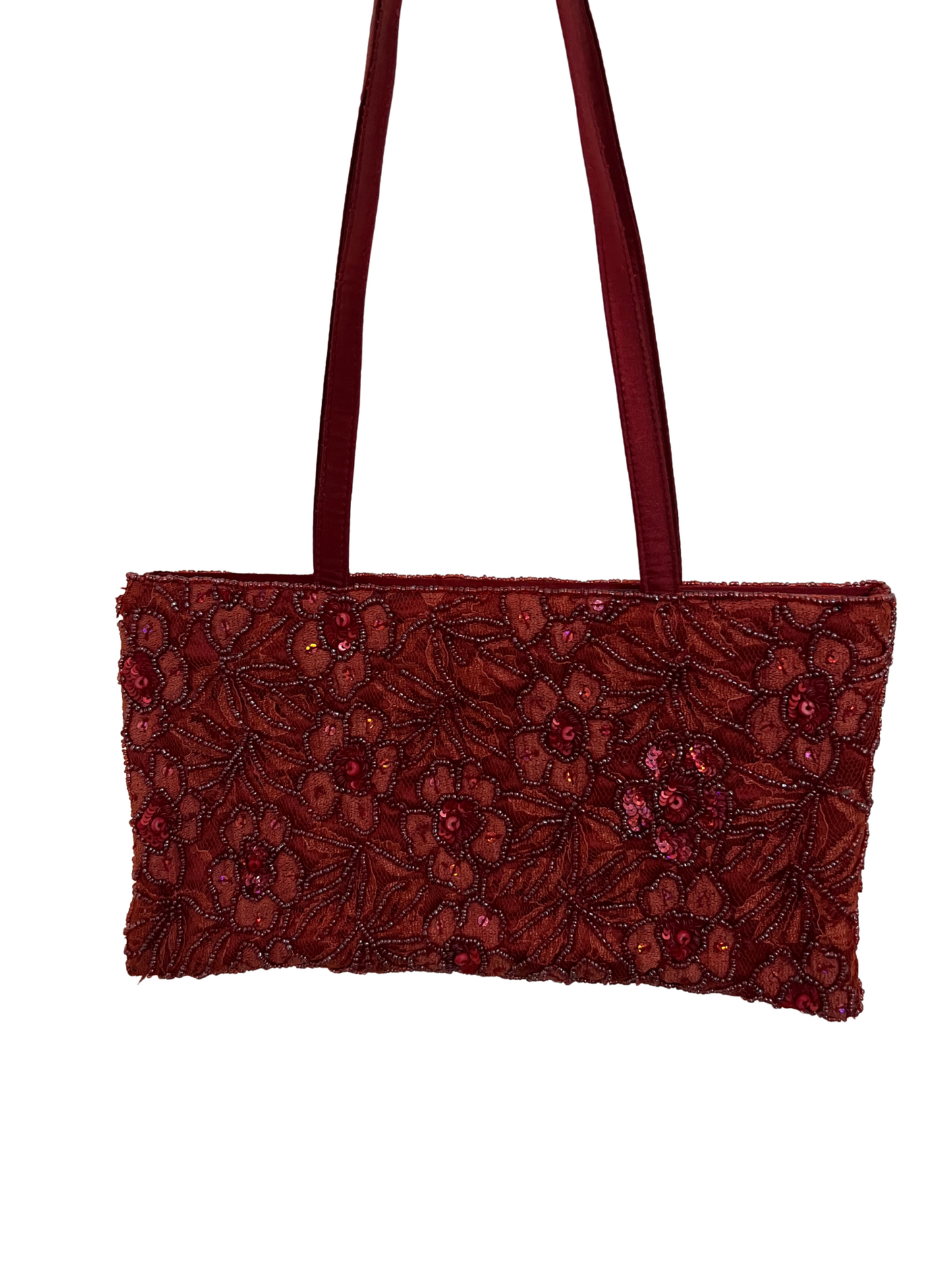 red sequins bag