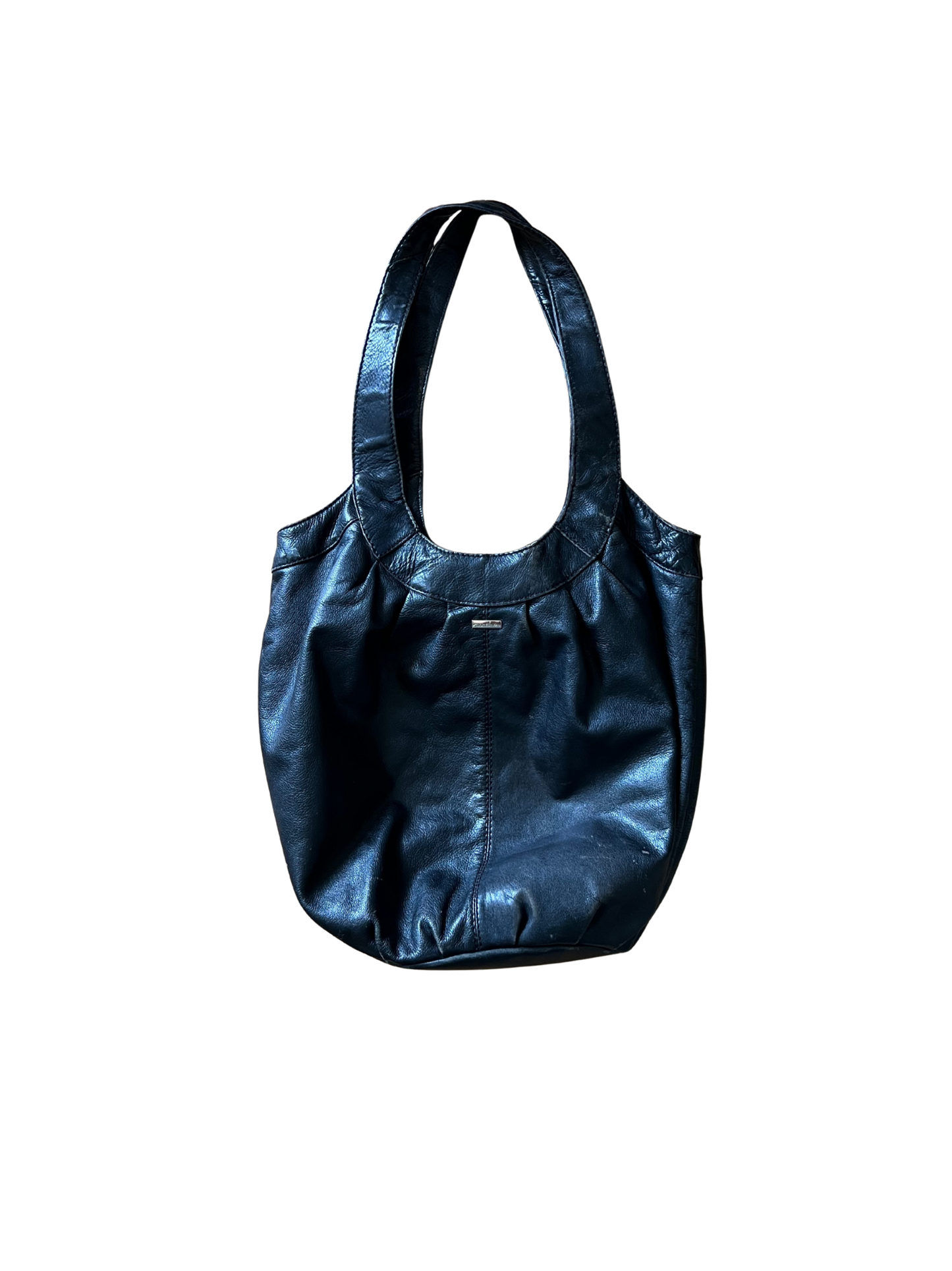 70s leather bow bag