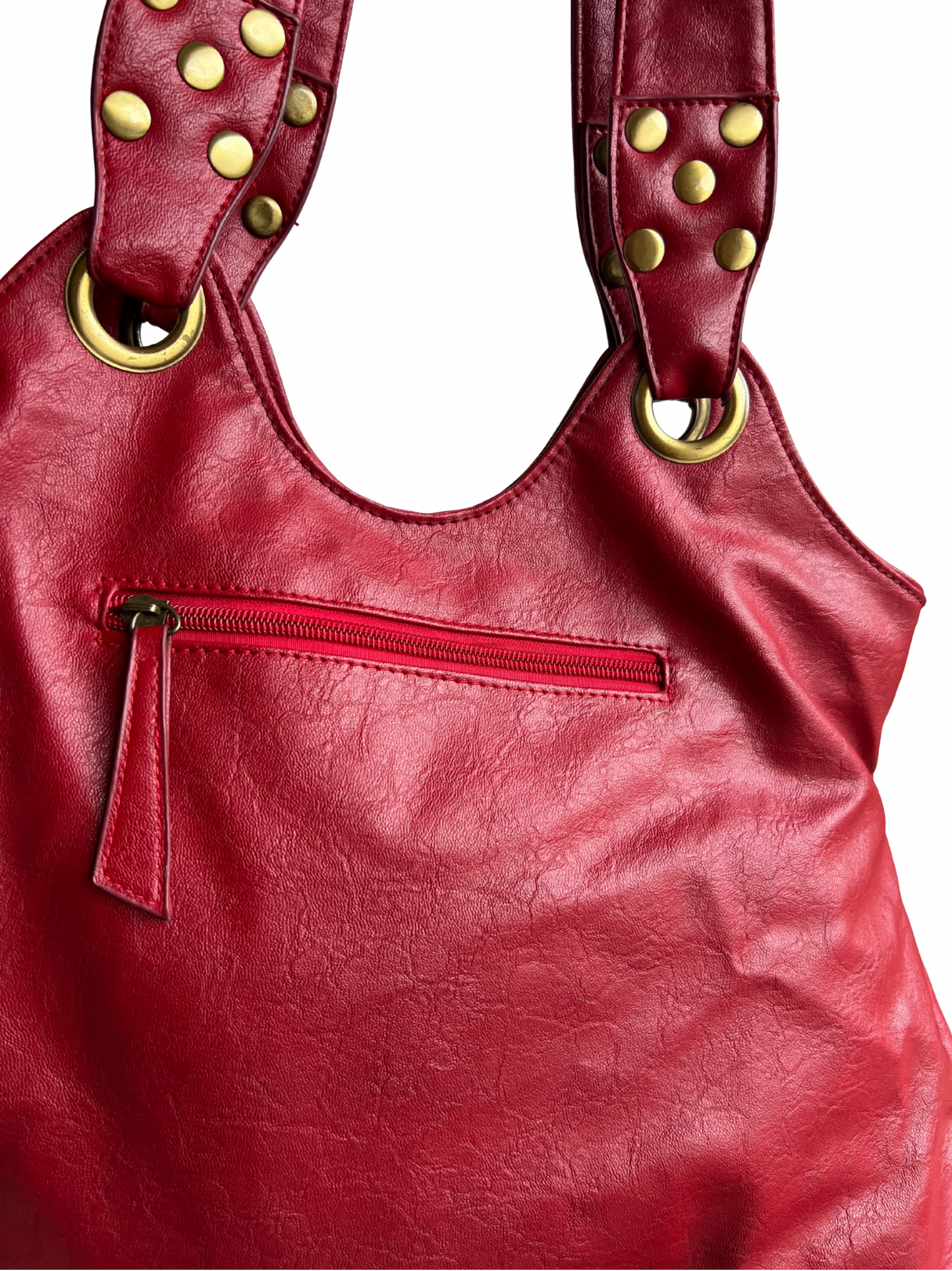 red shoulder bag