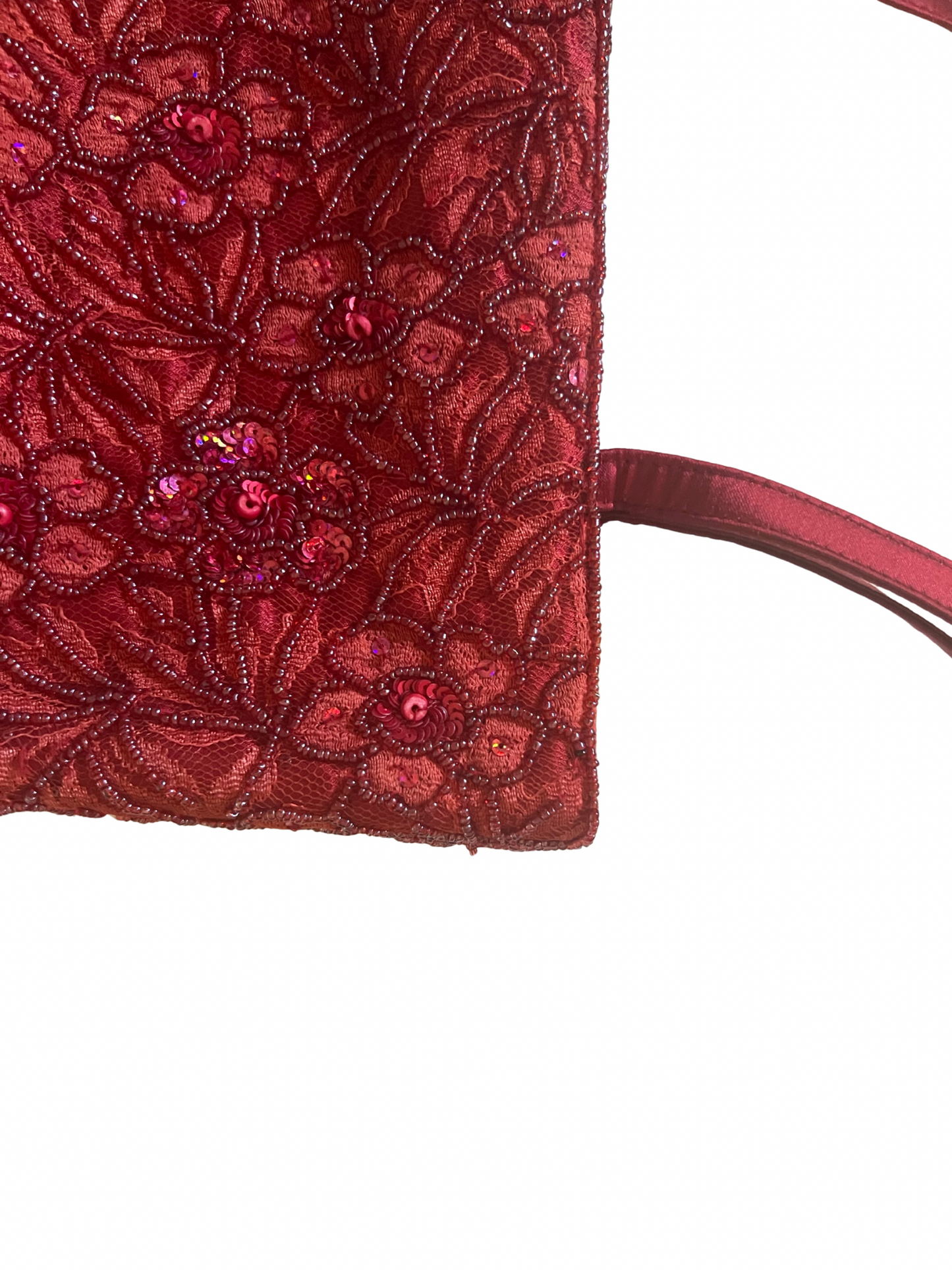 red sequins bag
