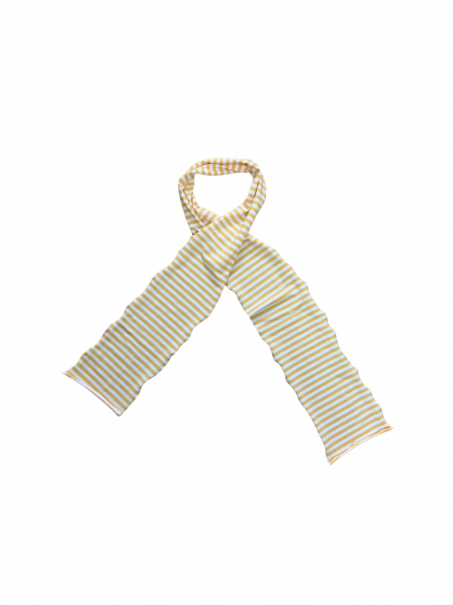 yellow striped skinny scarf