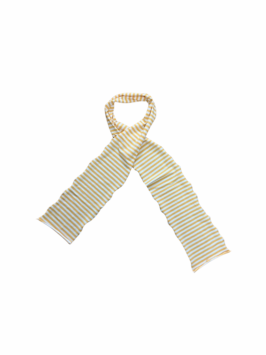 yellow striped skinny scarf