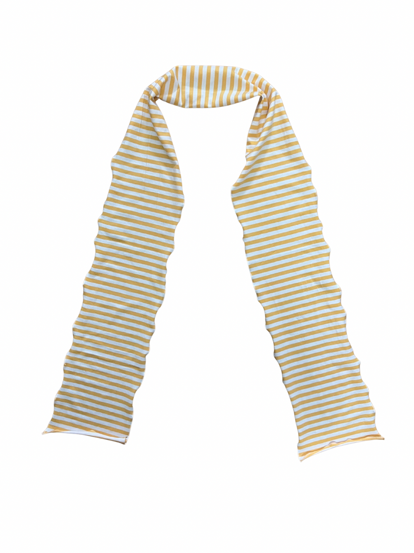 yellow striped skinny scarf