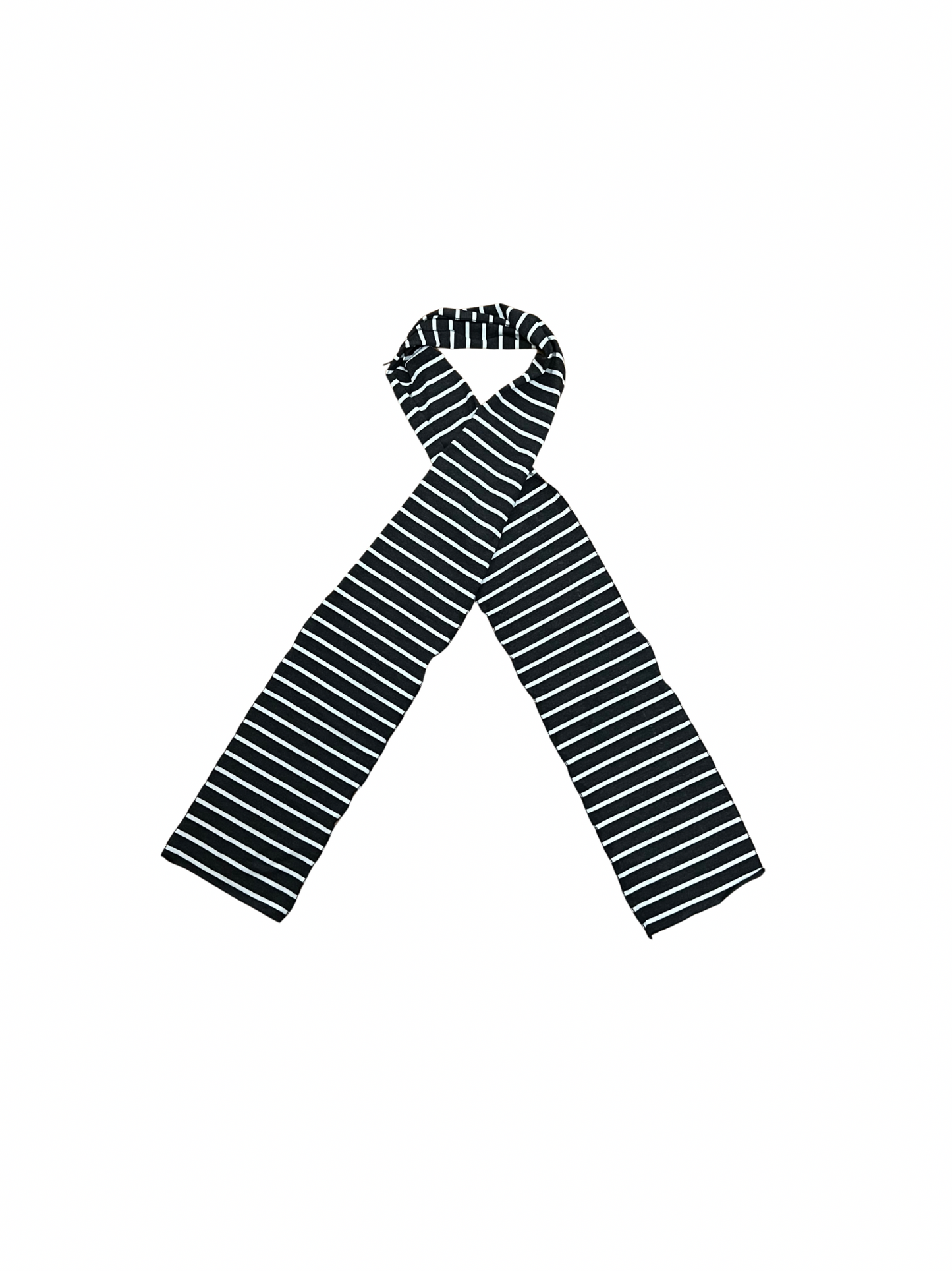 grey striped skinny scarf