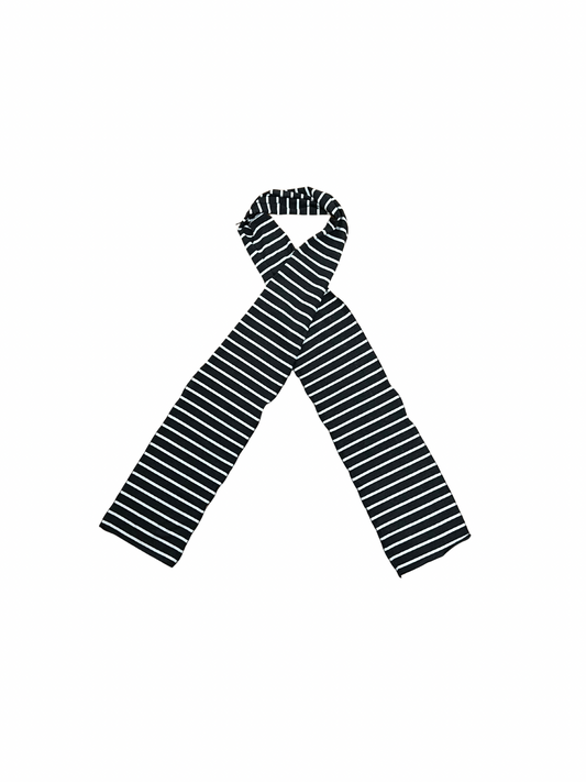 grey striped skinny scarf