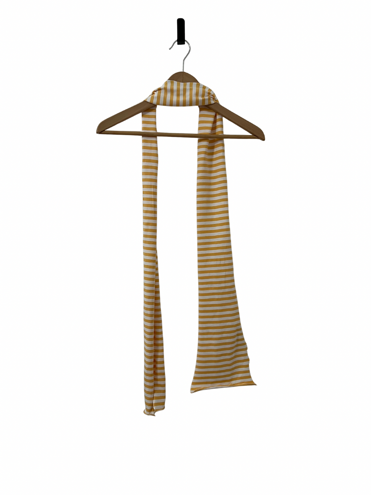 yellow striped skinny scarf
