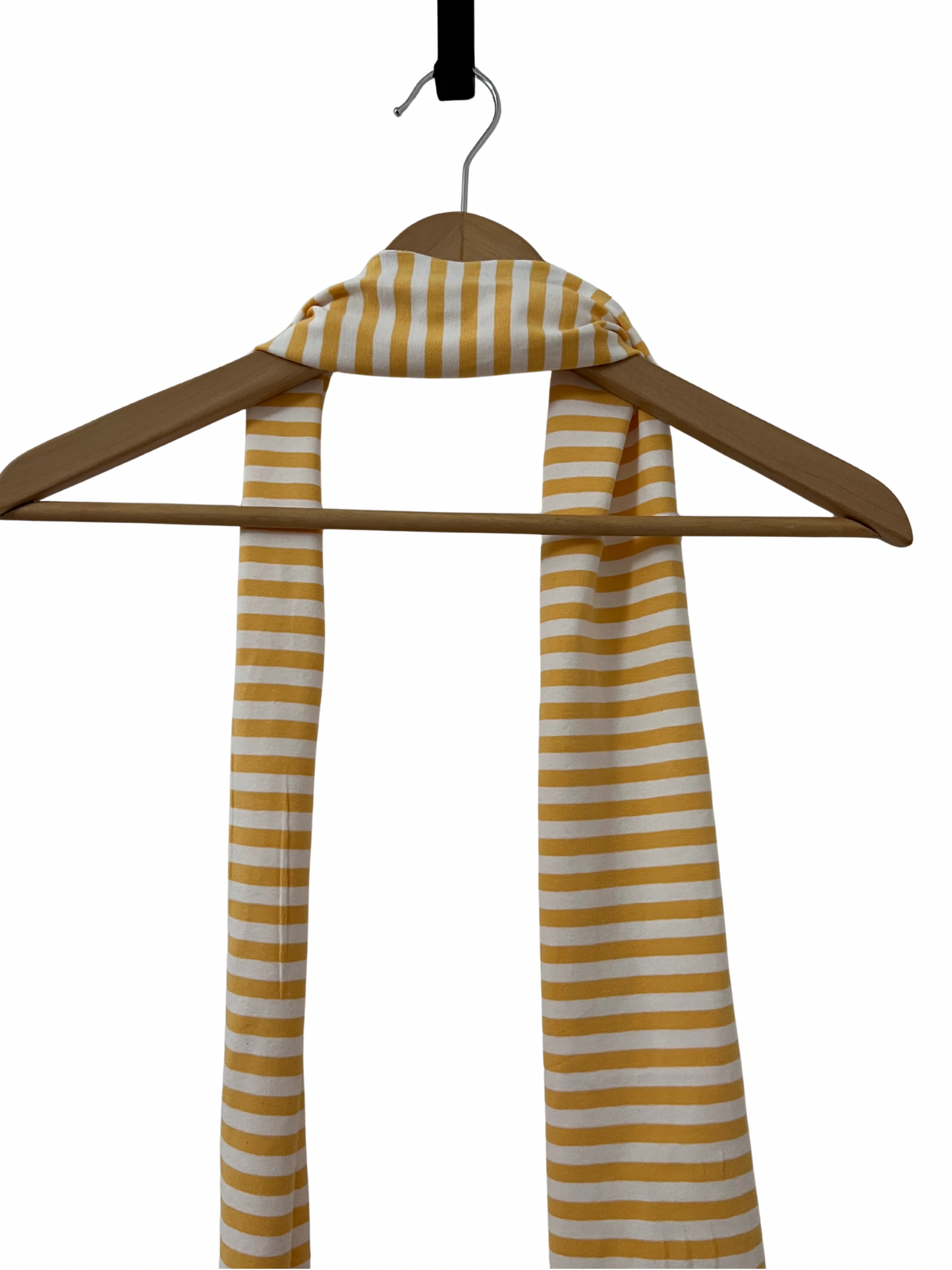 yellow striped skinny scarf