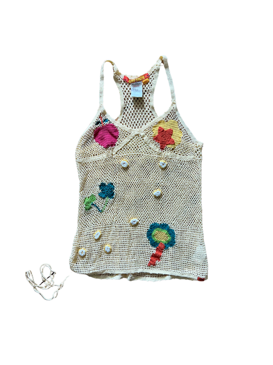 2000 rare miss sixty embroidered top