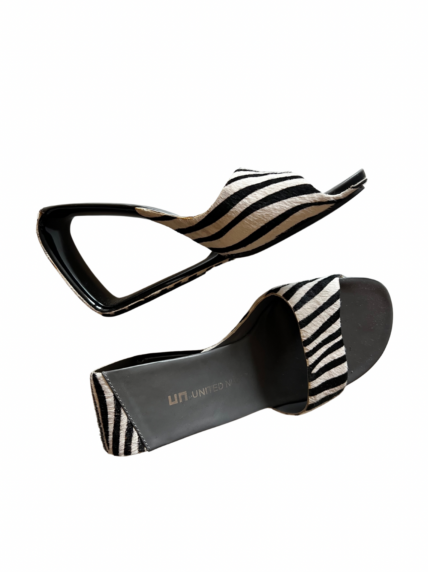 animal printed leather heels