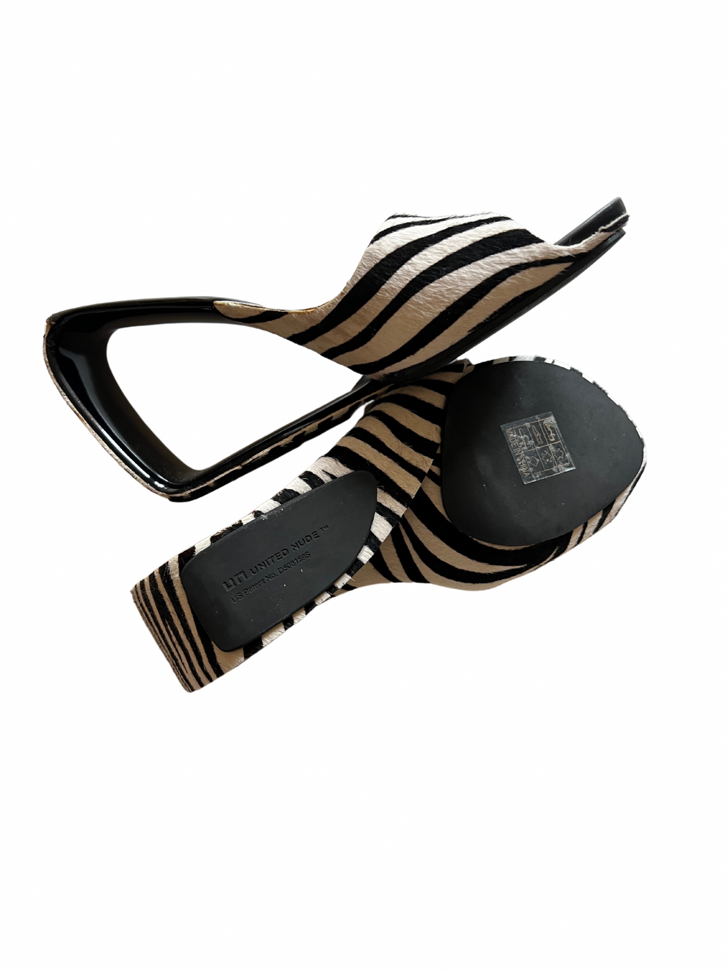 animal printed leather heels
