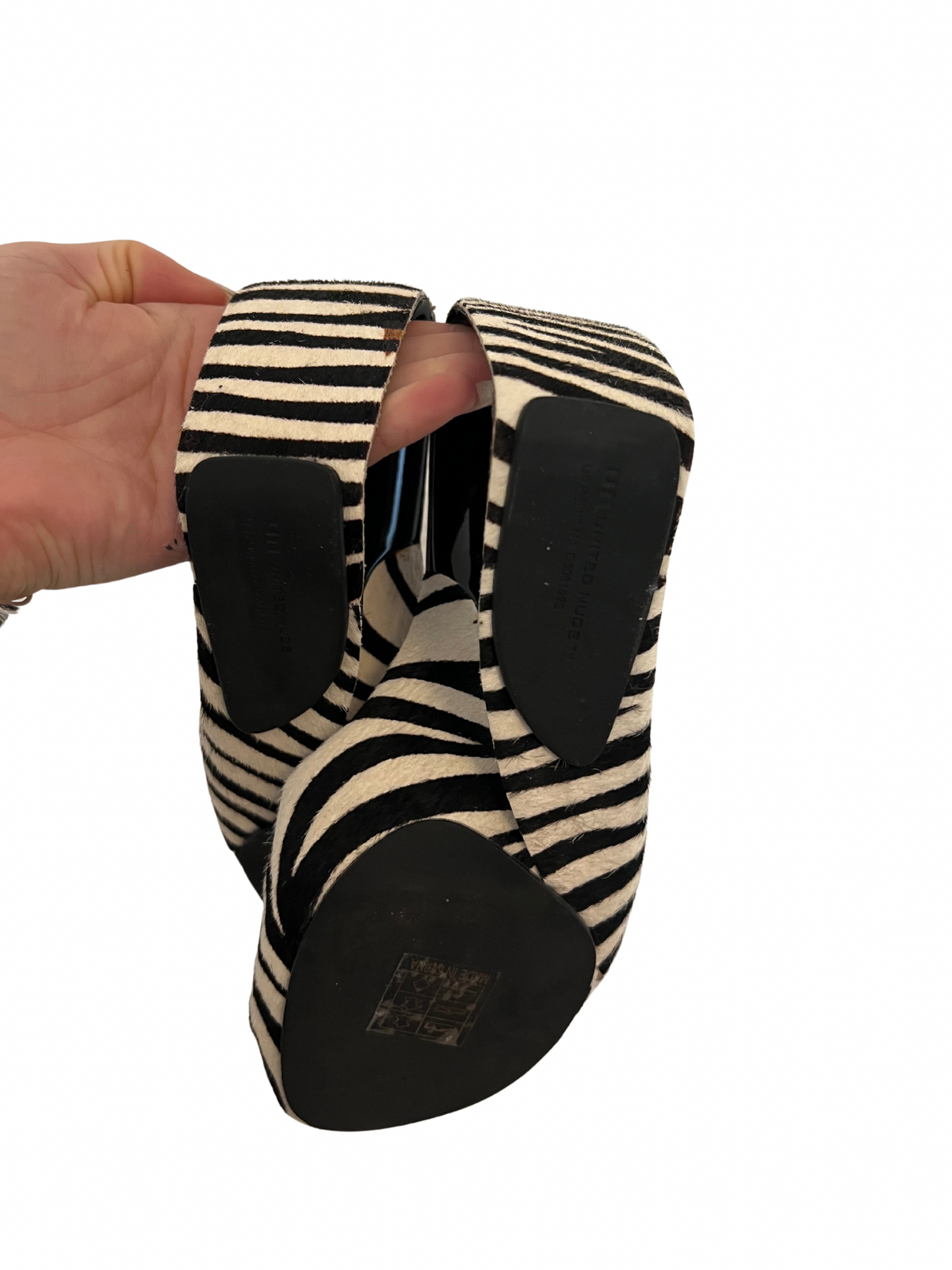 animal printed leather heels